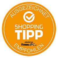 ausgezeichnet und empfohlen als Shopping-Tipp